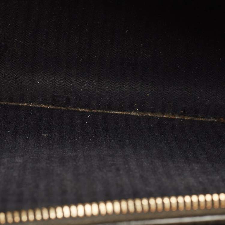 Pre Owned Fendi Demi Jour Small Black Leather Top Handle Bag