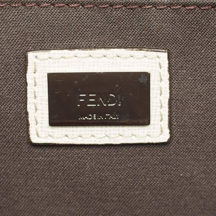 Pre Owned Fendi Demi Jour Mini Multicolor Python and Leather Top Handle Bag