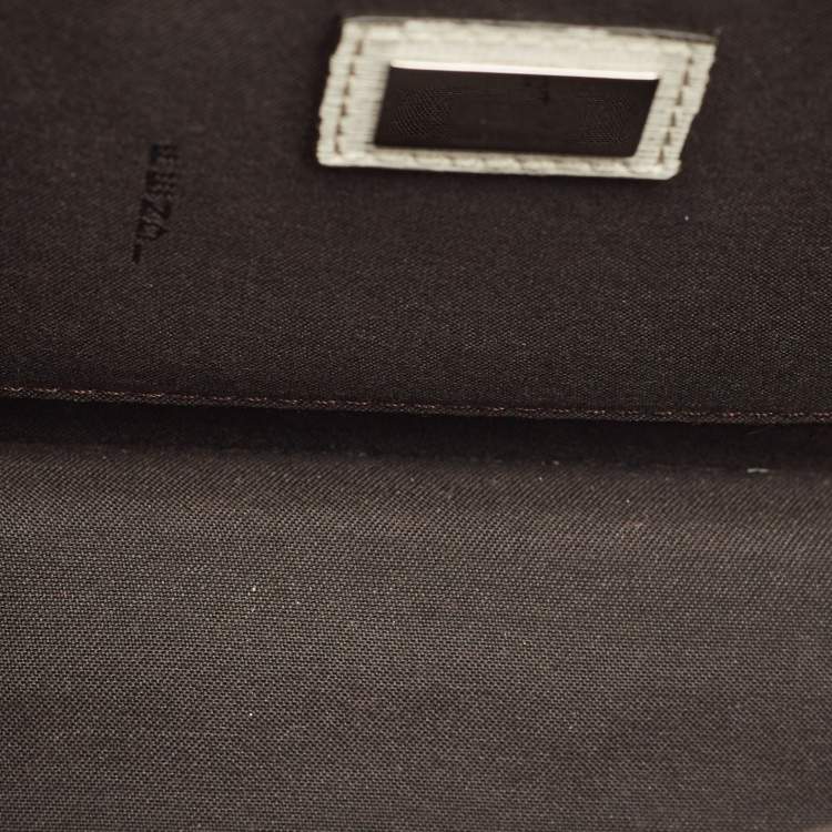 Pre Owned Fendi Demi Jour Mini Multicolor Python and Leather Top Handle Bag