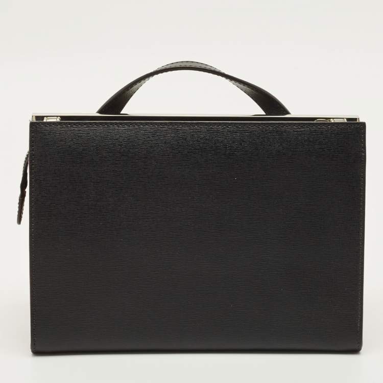 Pre Owned Fendi Demi Jour Mini Multicolor Python and Leather Top Handle Bag