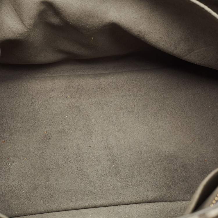 Pre Owned Fendi O'Lock Grey FF Fabric Top Handle Bag