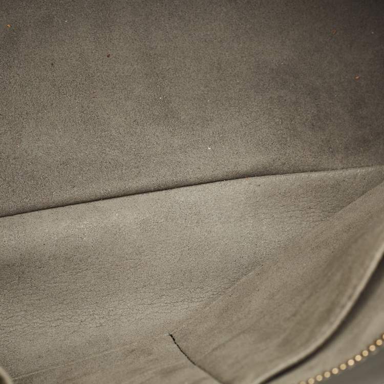 Pre Owned Fendi O'Lock Grey FF Fabric Top Handle Bag
