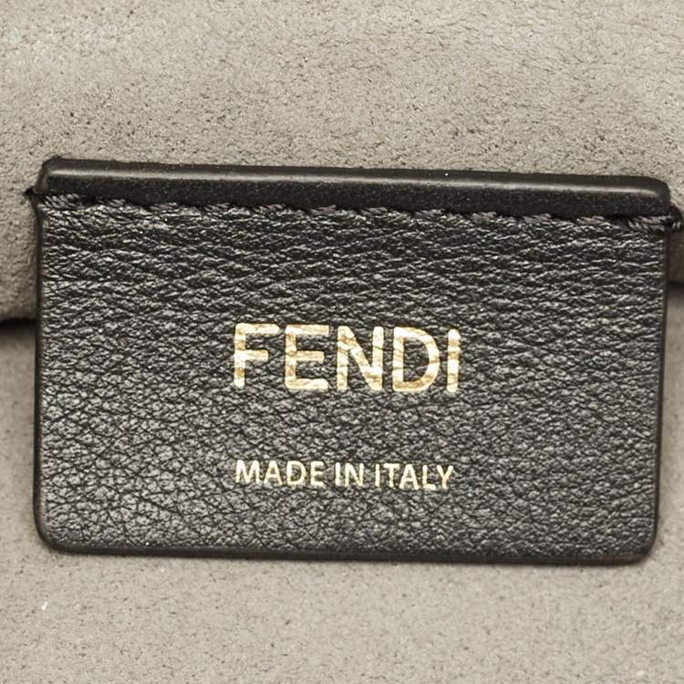 Pre Owned Fendi O'Lock Grey FF Fabric Top Handle Bag