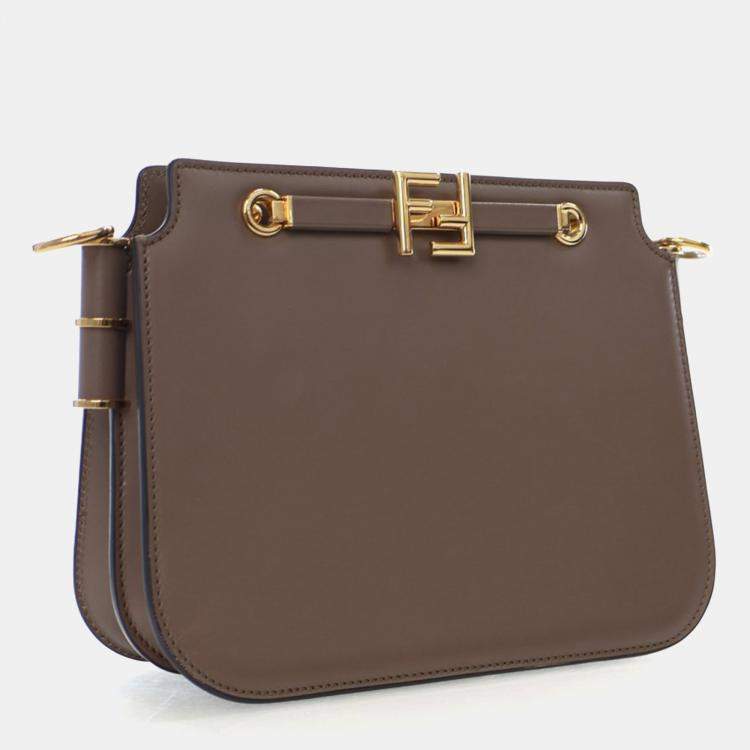 Pre Owned Fendi Vitello King Luxor Touch Shoulder Bag