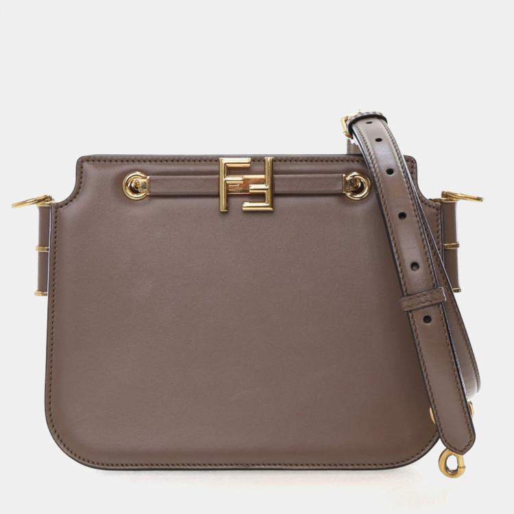 Pre Owned Fendi Vitello King Luxor Touch Shoulder Bag