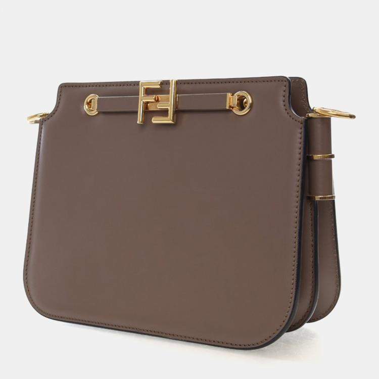 Pre Owned Fendi Vitello King Luxor Touch Shoulder Bag