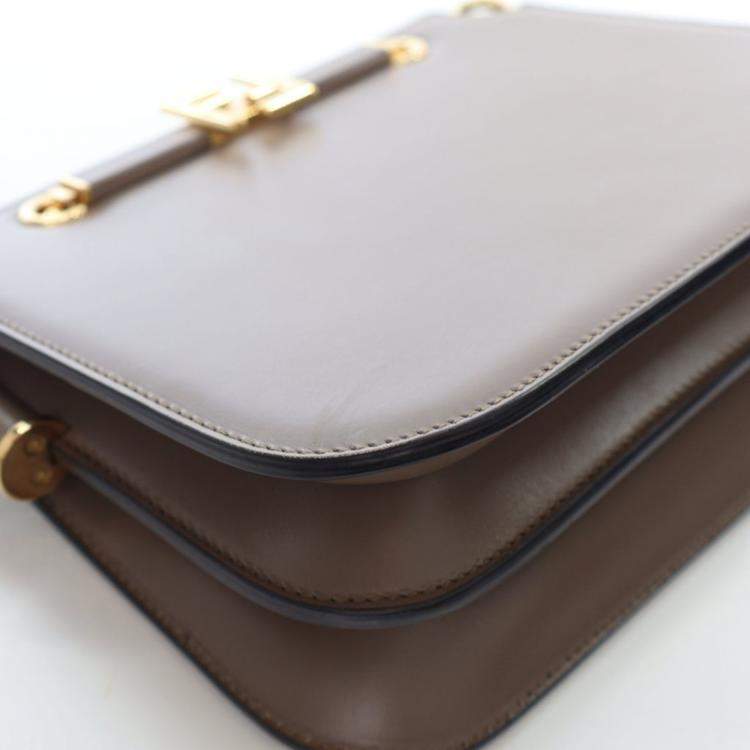 Pre Owned Fendi Vitello King Luxor Touch Shoulder Bag