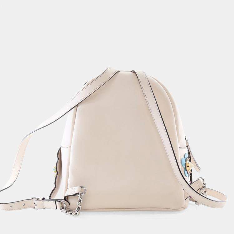 Pre Owned Fendi Leather Flowerland Backpack