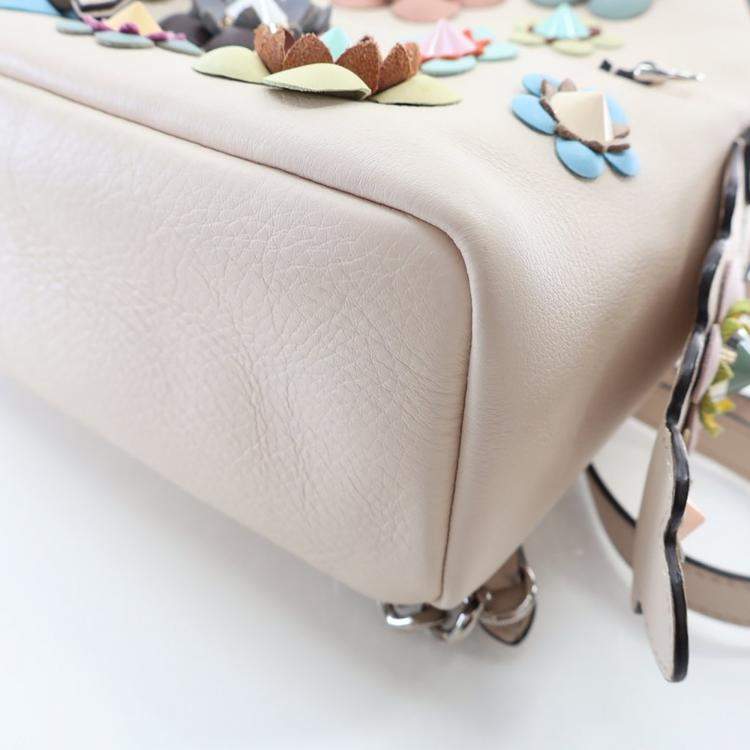 Pre Owned Fendi Leather Flowerland Backpack