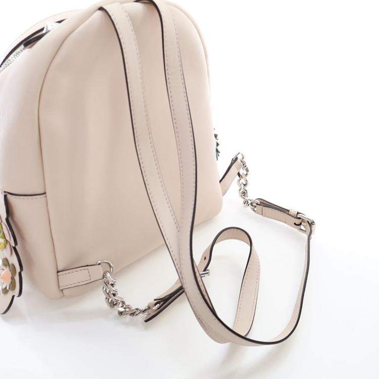 Pre Owned Fendi Leather Flowerland Backpack