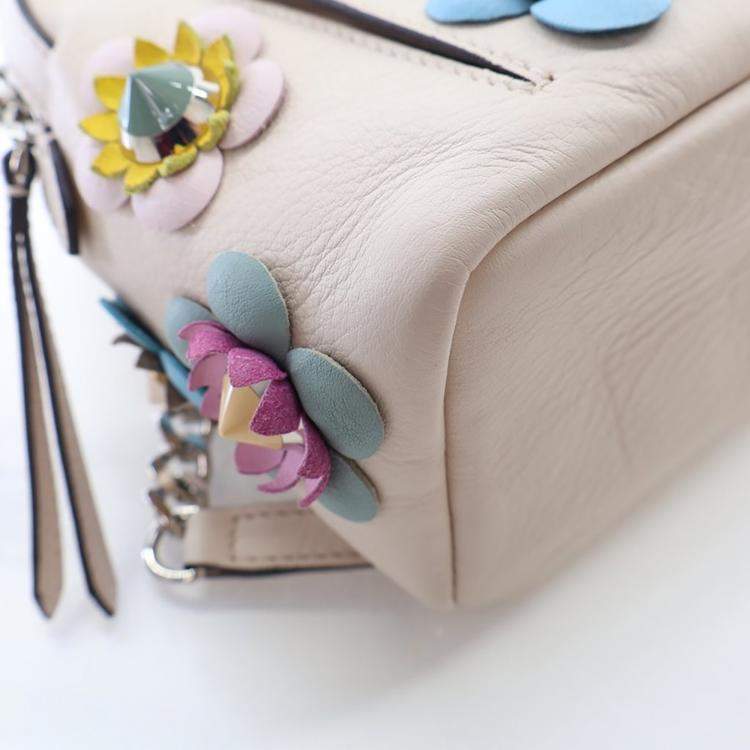 Pre Owned Fendi Leather Flowerland Backpack