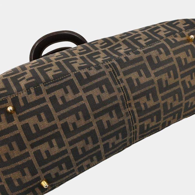 Pre Owned Fendi Brown Zucca Tote Handbag