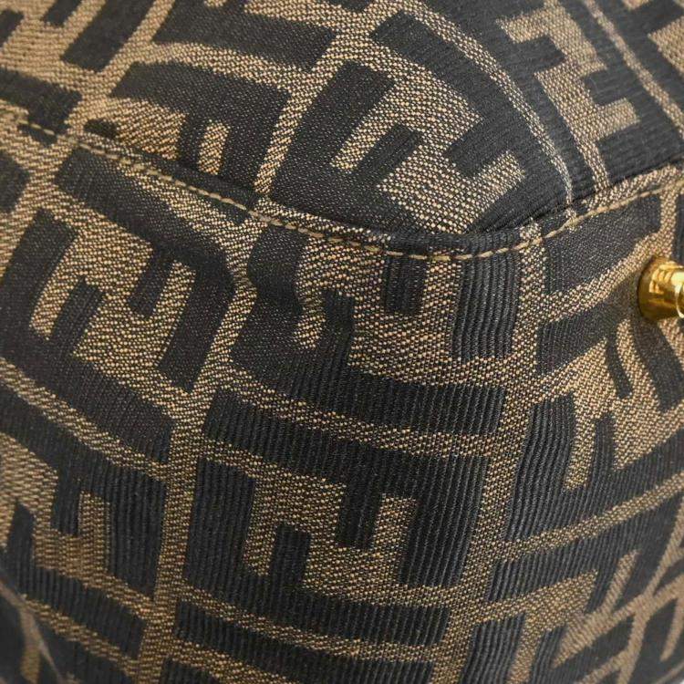 Pre Owned Fendi Brown Zucca Tote Handbag