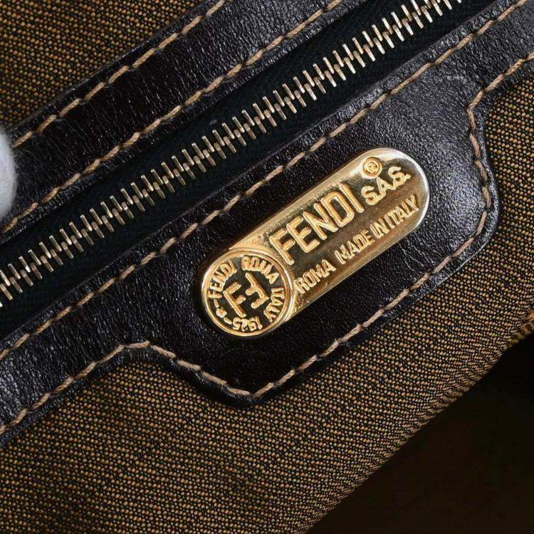 Pre Owned Fendi Brown Zucca Tote Handbag