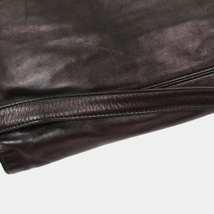 مملوكة مسبقًا Fendi Black Lambskin Baguette Mamma Handbag