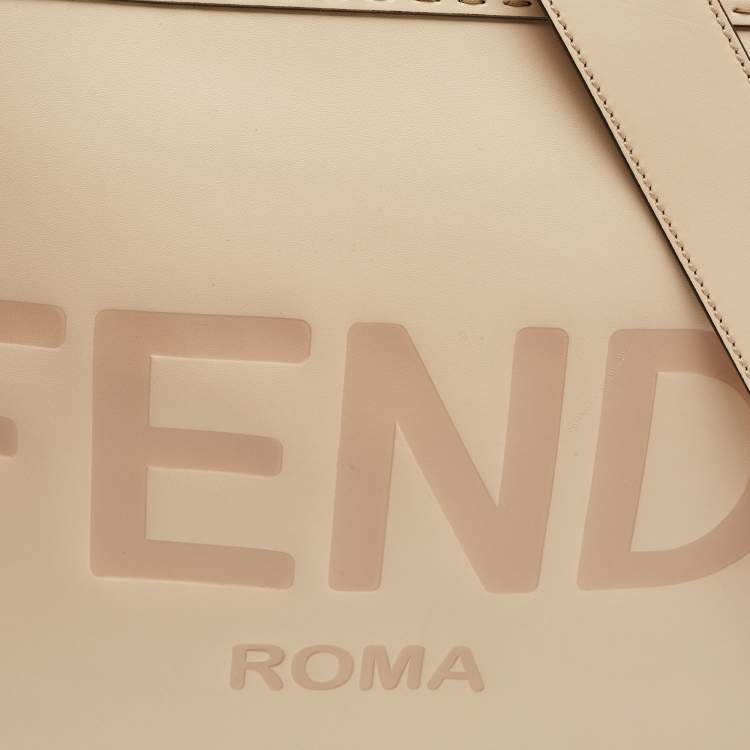 Pre Owned Fendi Sunshine Medium Light Pink Leather Shopper Tote