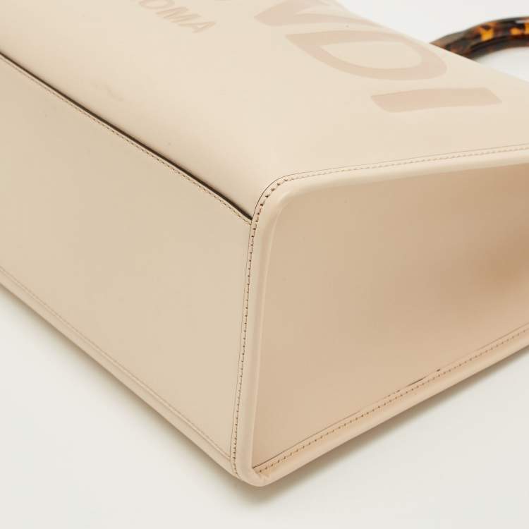 Pre Owned Fendi Sunshine Medium Light Pink Leather Shopper Tote