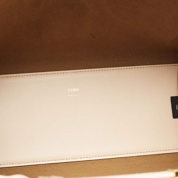 Pre Owned Fendi Sunshine Medium Light Pink Leather Shopper Tote