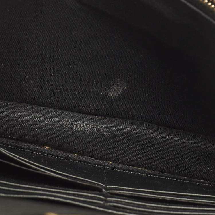 Pre Owned Fendi F is Fendi Medium Brown/Black FF Leather Wallet On Chain