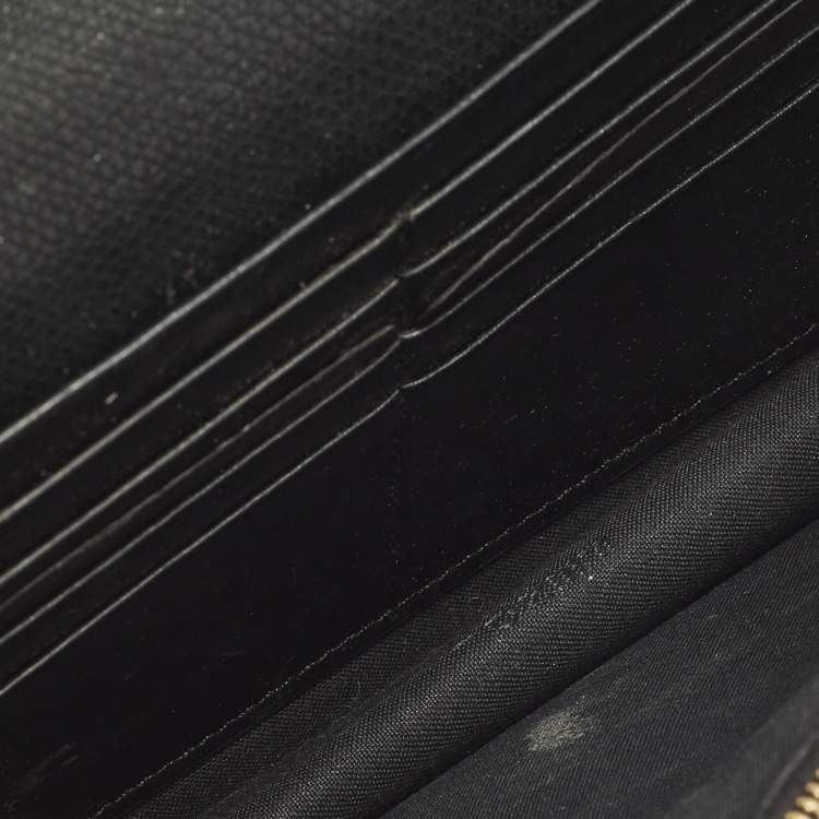 Pre Owned Fendi F is Fendi Medium Brown/Black FF Leather Wallet On Chain