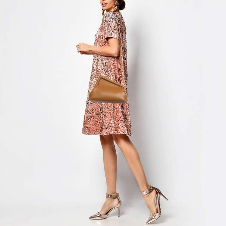 Pre Owned Fendi Brown Fendi First Small Leather Clutch Bag