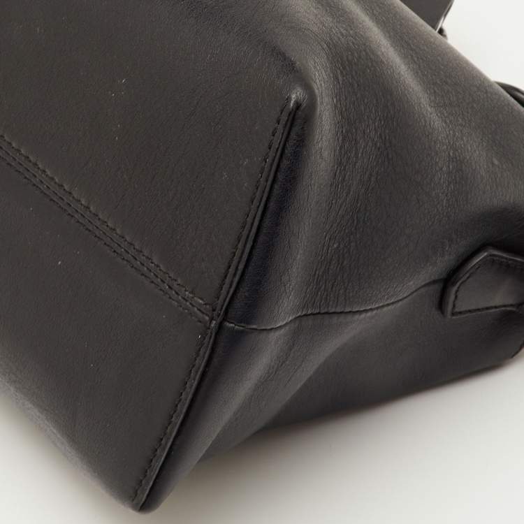 Pre Owned Fendi By The Way Medium Black Leather Shoulder Bag