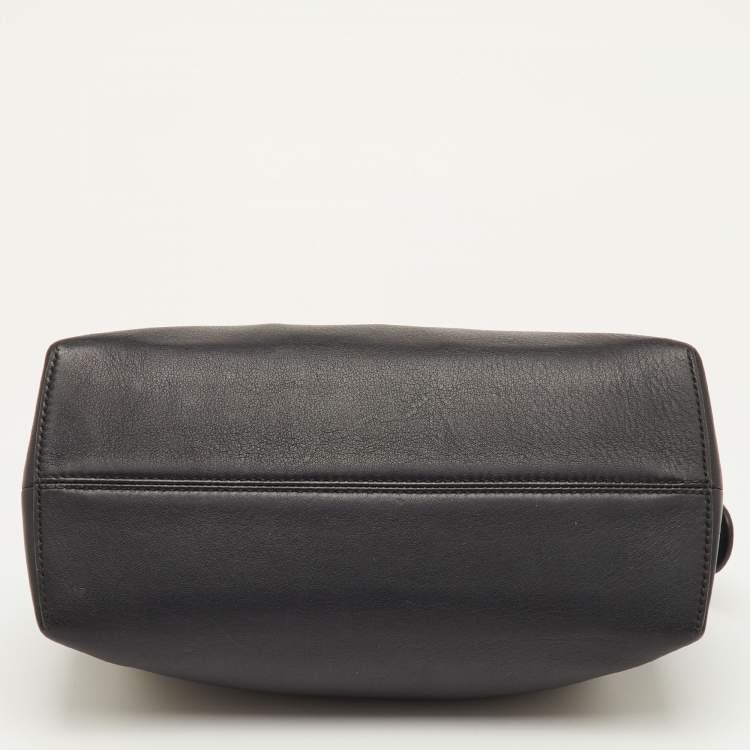 Pre Owned Fendi By The Way Medium Black Leather Shoulder Bag