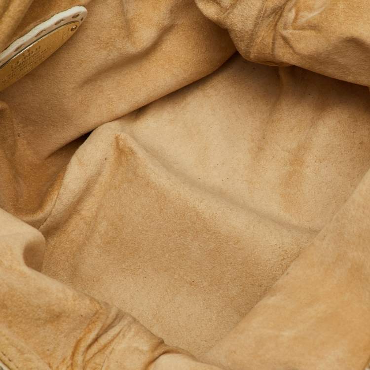 Pre Owned Fendi Adele White Leather Selleria Satchel