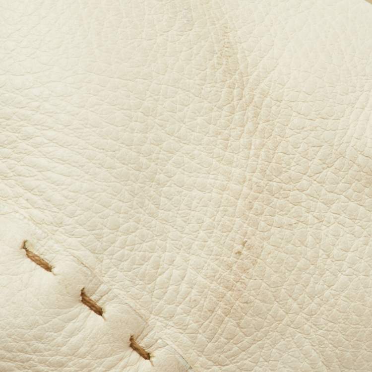 Pre Owned Fendi Adele White Leather Selleria Satchel