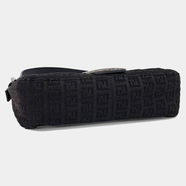 مملوكة مسبقًا Fendi Black Fabric Zucca Mini Mamma Bag