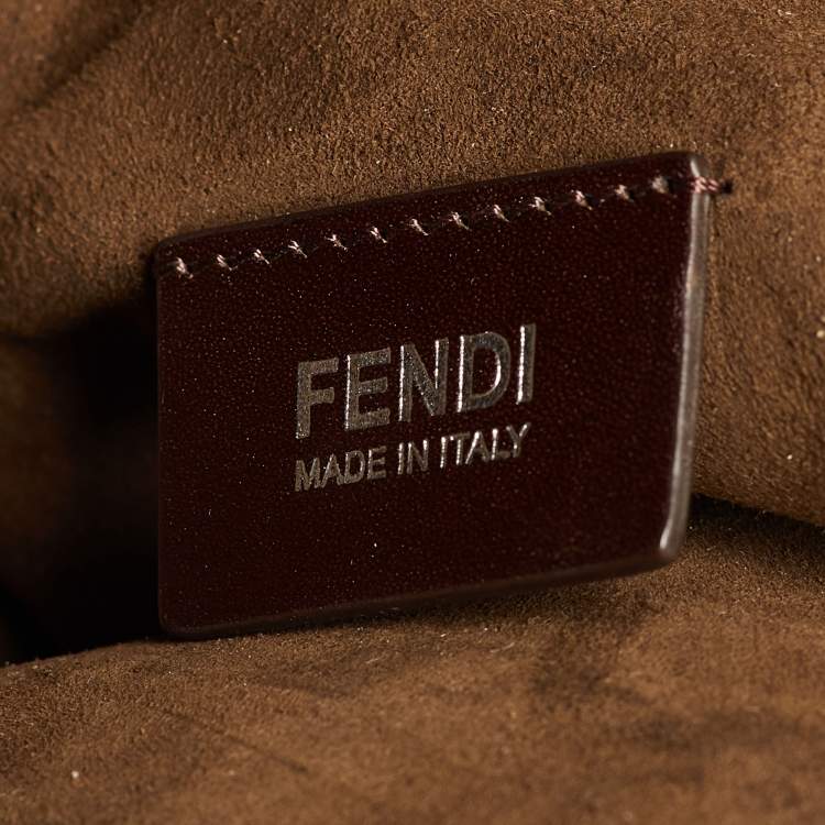 Pre Owned Fendi 3Jours Large Brown/Light Pink Leather Tote