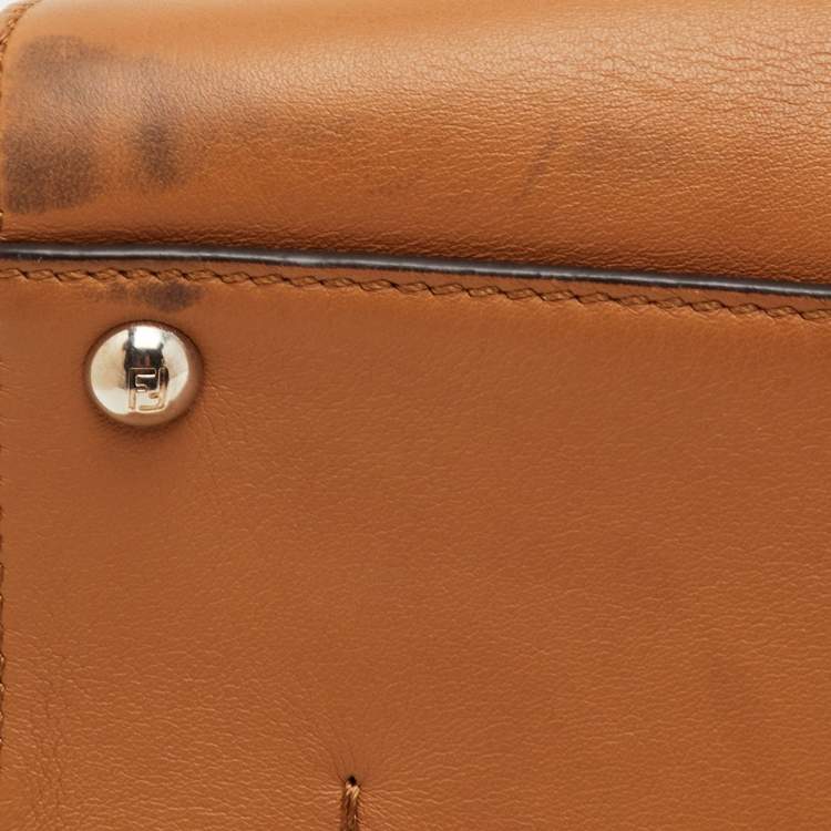 Pre Owned Fendi 3Jours Large Brown/Light Pink Leather Tote