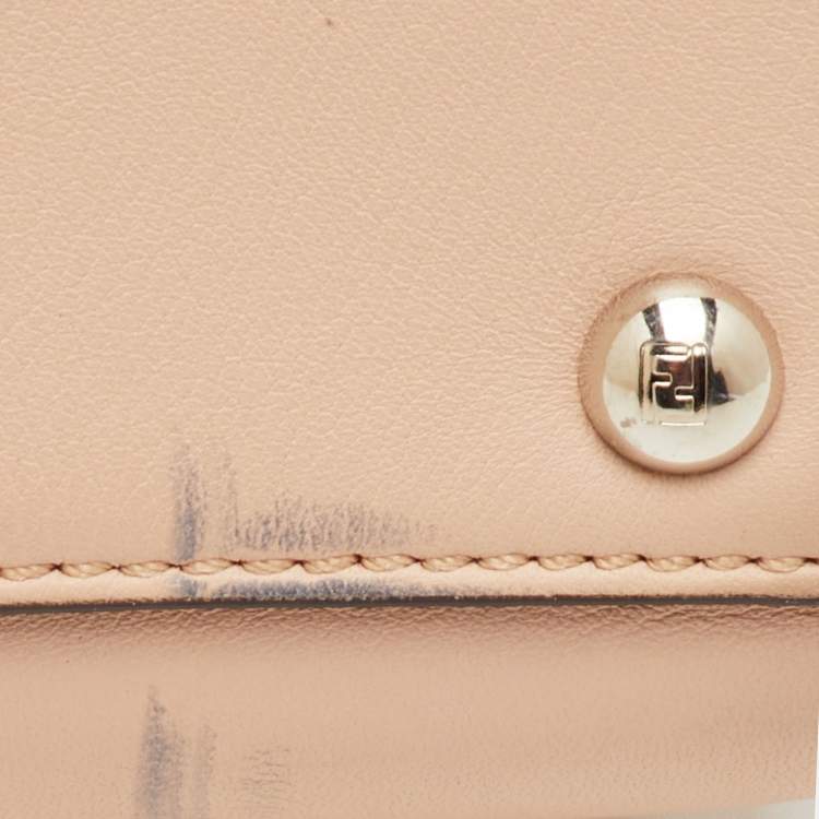 Pre Owned Fendi 3Jours Large Brown/Light Pink Leather Tote