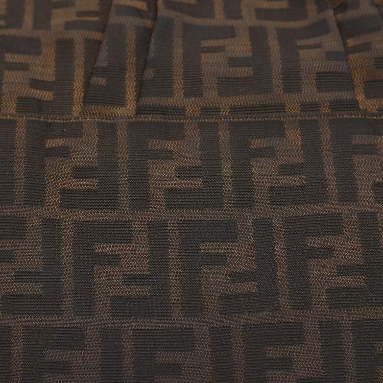 مملوكة مسبقًا Fendi Mia Large Brown Zucca Canvas and Patent Leather Shoulder Bag