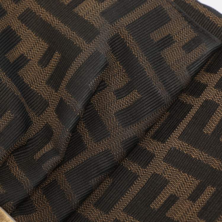 مملوكة مسبقًا Fendi Mia Large Brown Zucca Canvas and Patent Leather Shoulder Bag