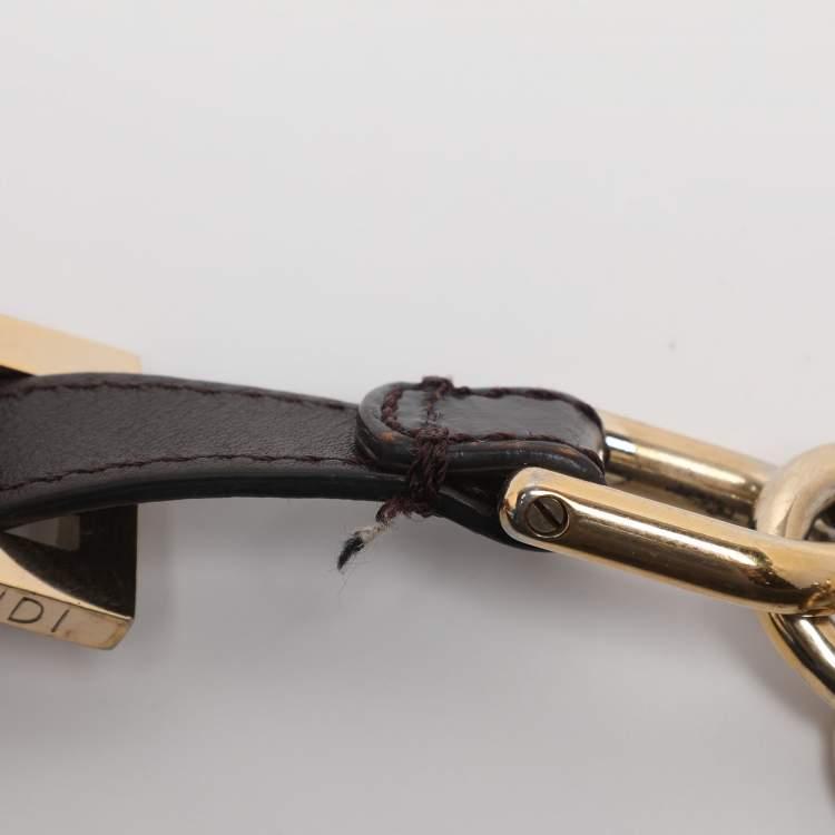 مملوكة مسبقًا Fendi Mia Large Brown Zucca Canvas and Patent Leather Shoulder Bag