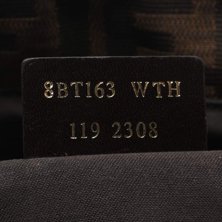 مملوكة مسبقًا Fendi Mia Large Brown Zucca Canvas and Patent Leather Shoulder Bag