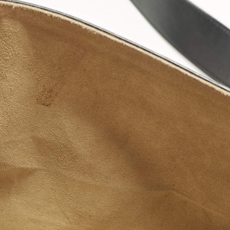 Pre Owned Fendi Kan I Medium Black/Brown FF Leather Top Handle Bag