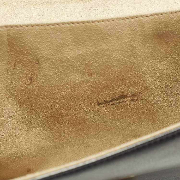 Pre Owned Fendi Kan I Medium Black/Brown FF Leather Top Handle Bag