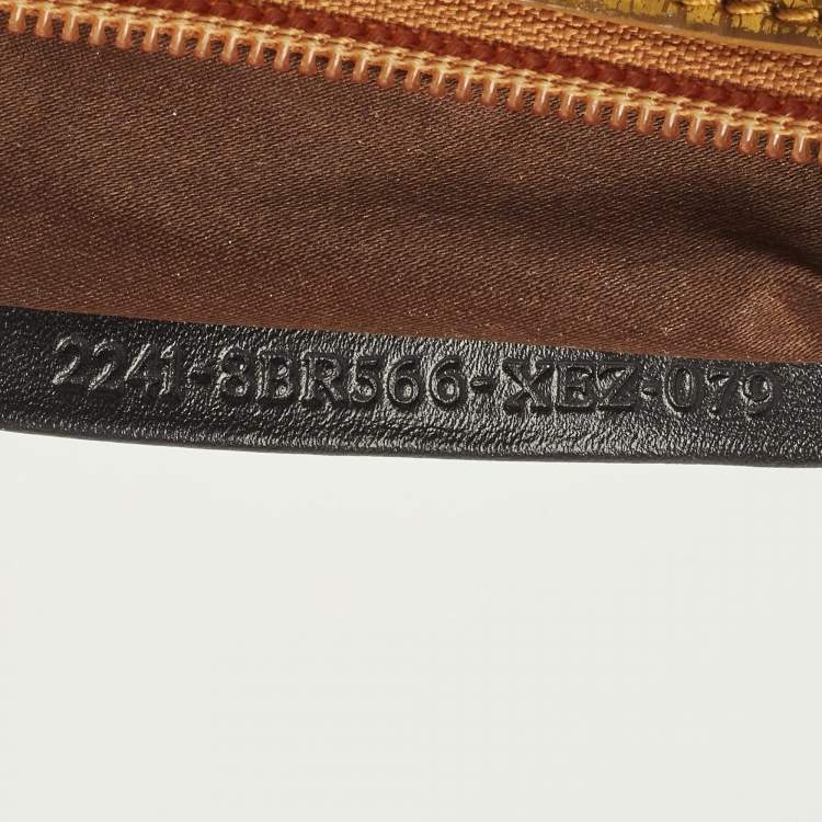 Pre Owned Fendi Pink/Gold Zucchino Lurex Fabric Accessory Pochette