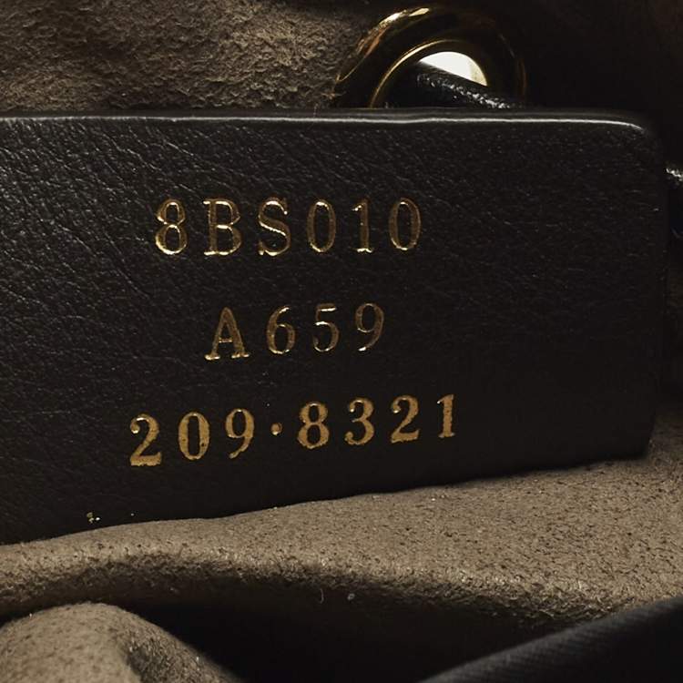 Pre Owned Fendi Mon Tresor Mini Brown/Black Zucca Leather Bucket Bag