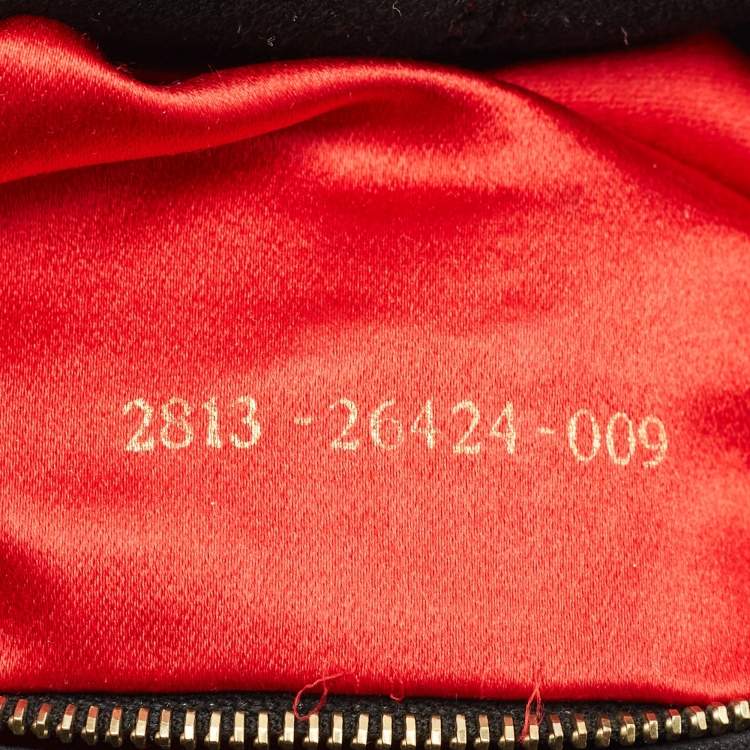 Pre Owned Fendi Flap Baguette Black Suede Bag