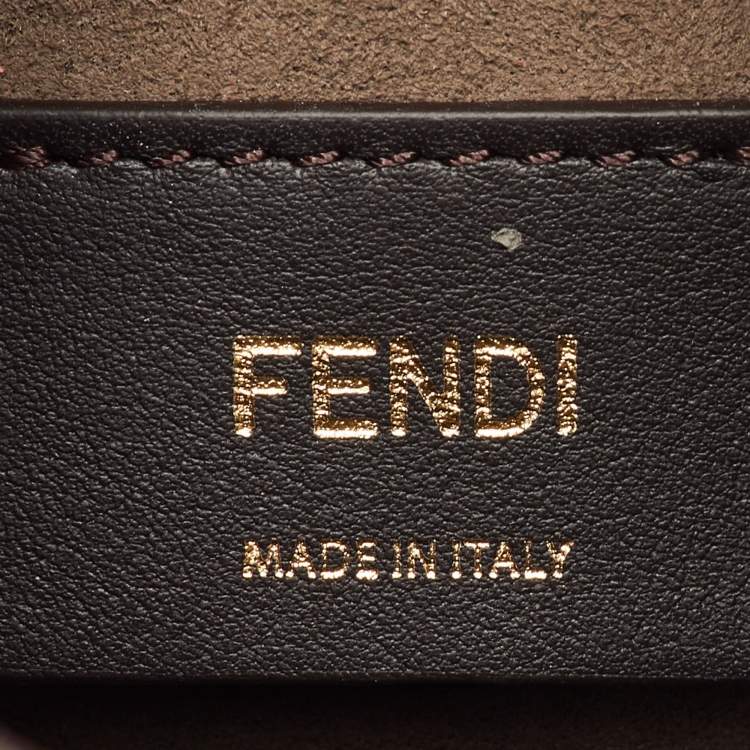 Pre Owned Fendi Mon Tresor Red Elaphe Leather and Leather Bucket Bag w/Charms