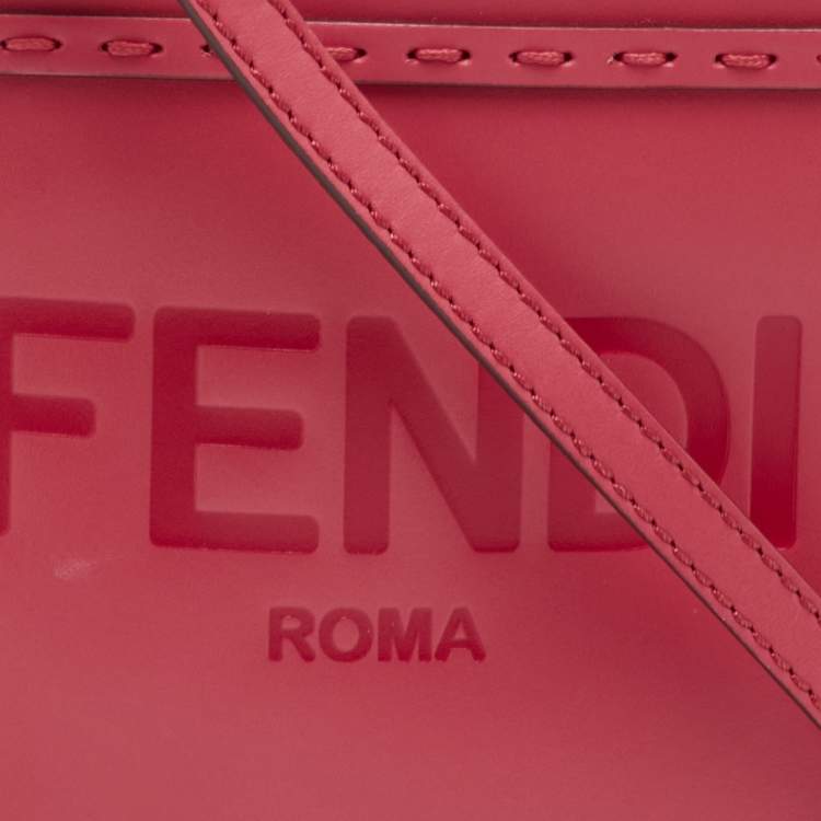 Pre Owned Fendi Sunshine Mini Pink Leather Tote
