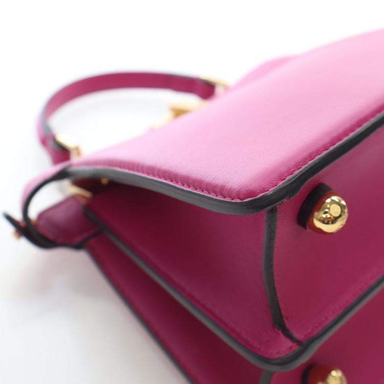 Pre Owned Fendi Petite Lambskin Peekaboo ISeeU