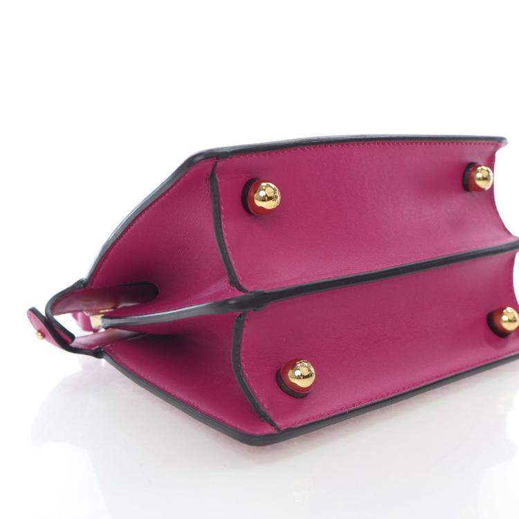 Pre Owned Fendi Petite Lambskin Peekaboo ISeeU