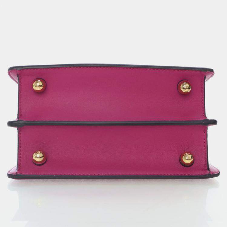 Pre Owned Fendi Petite Lambskin Peekaboo ISeeU