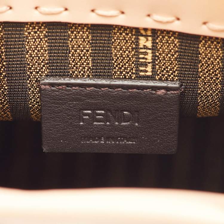 Pre Owned Fendi Sunshine Mini Beige Leather Tote