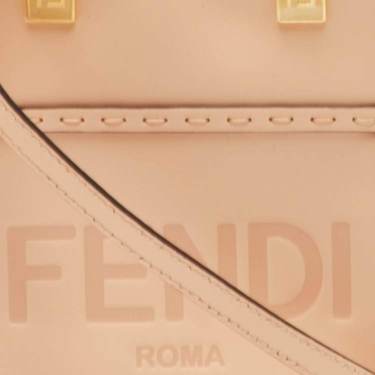Pre Owned Fendi Sunshine Mini Beige Leather Tote