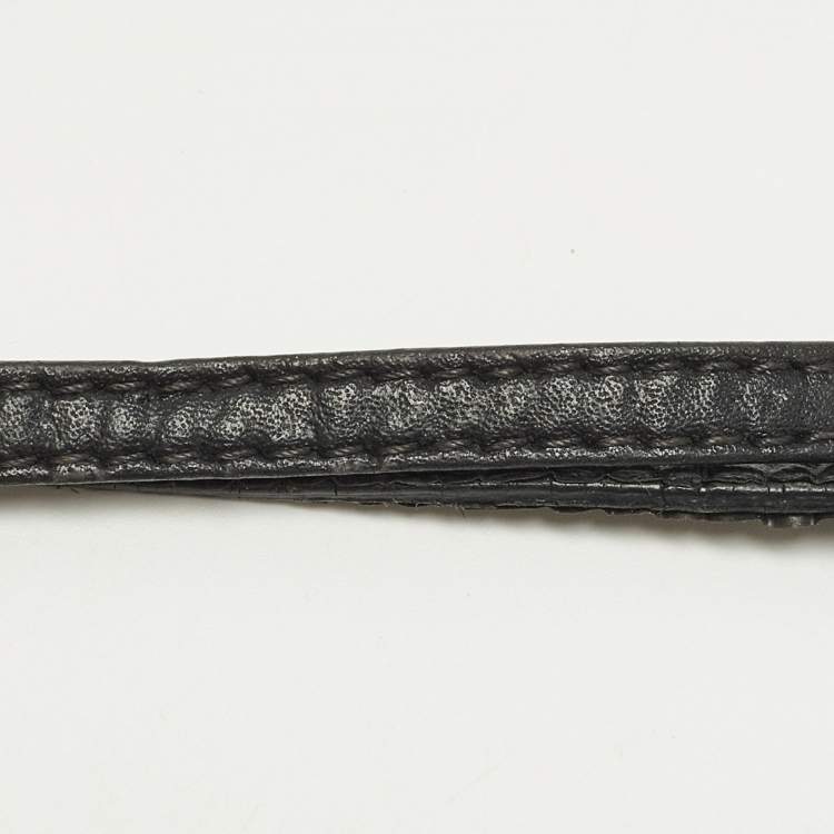 Pre Owned Fendi FF Studded Mon Tresor Mini Black Leather Bucket Bag